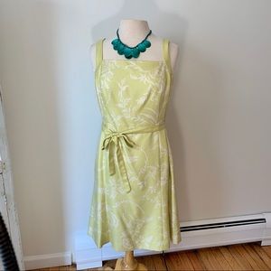 Ann Taylor Petites chartreuse midi dress